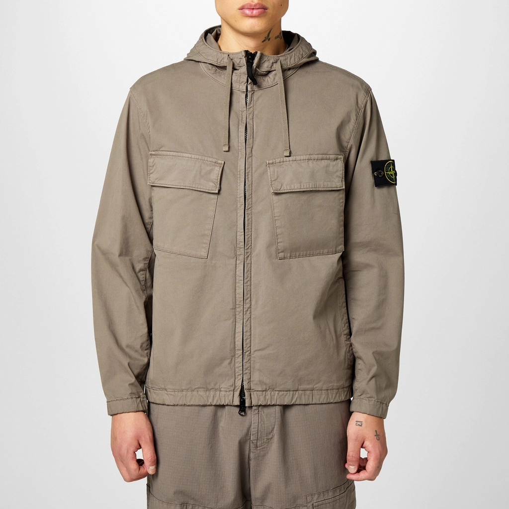 Stone Island Supima Cotton Twill Overshirt - Tortora V0092